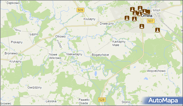 mapa Bogatyńskie, Bogatyńskie na mapie Targeo
