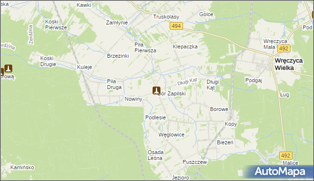 mapa Bór Zapilski, Bór Zapilski na mapie Targeo