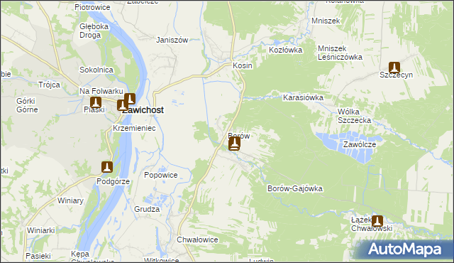 mapa Borów gmina Annopol, Borów gmina Annopol na mapie Targeo