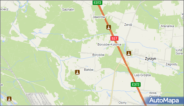 mapa Borysów, Borysów na mapie Targeo