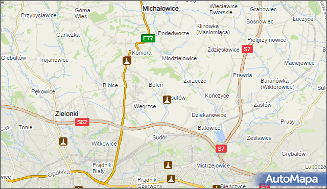 mapa Bosutów, Bosutów na mapie Targeo