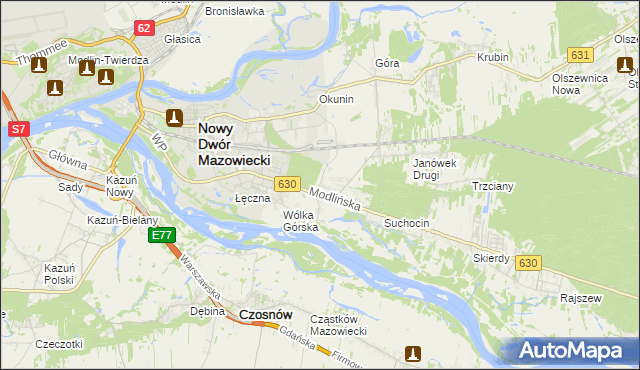 mapa Boża Wola gmina Jabłonna, Boża Wola gmina Jabłonna na mapie Targeo