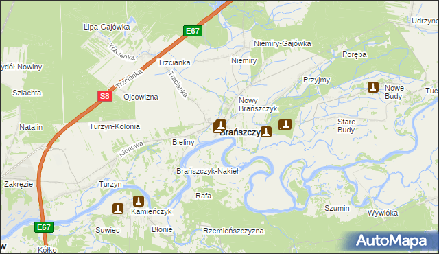 mapa Brańszczyk, Brańszczyk na mapie Targeo