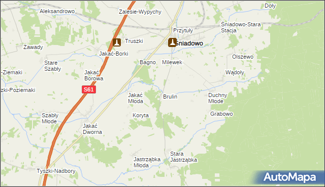 mapa Brulin, Brulin na mapie Targeo