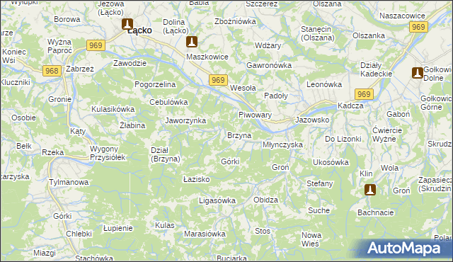 mapa Brzyna, Brzyna na mapie Targeo