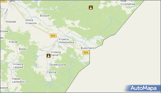 mapa Budomierz, Budomierz na mapie Targeo