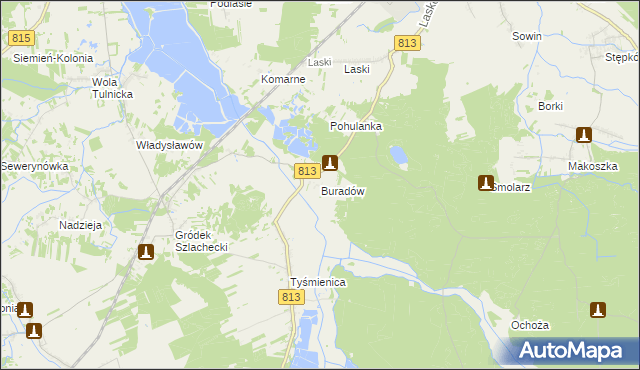 mapa Buradów, Buradów na mapie Targeo