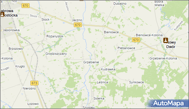 mapa Butrymowce, Butrymowce na mapie Targeo