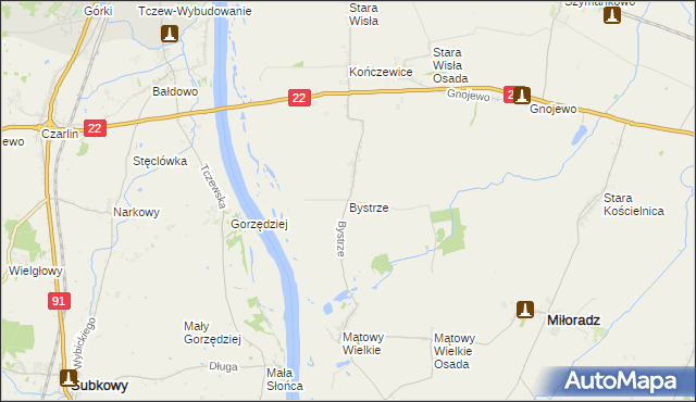 mapa Bystrze, Bystrze na mapie Targeo