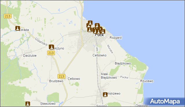mapa Celbówko, Celbówko na mapie Targeo