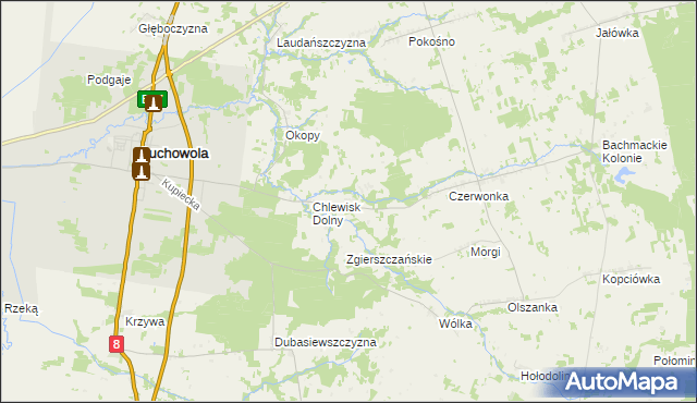 mapa Chlewisk Górny, Chlewisk Górny na mapie Targeo