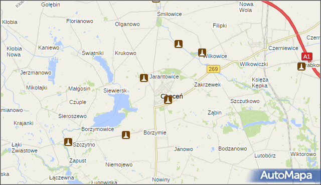 mapa Choceń, Choceń na mapie Targeo