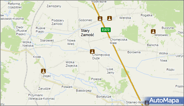 mapa Chomęciska Duże, Chomęciska Duże na mapie Targeo