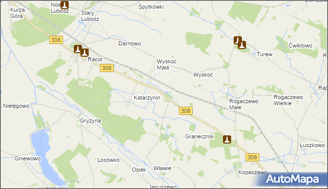 mapa Choryń, Choryń na mapie Targeo