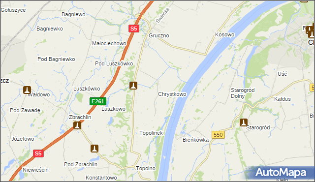 mapa Chrystkowo, Chrystkowo na mapie Targeo