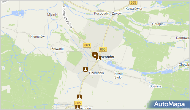 mapa Cieszanów, Cieszanów na mapie Targeo