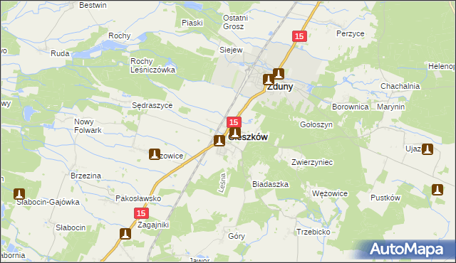 mapa Cieszków, Cieszków na mapie Targeo