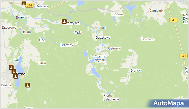 mapa Czarny Bryńsk, Czarny Bryńsk na mapie Targeo