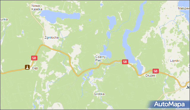 mapa Czarny Piec, Czarny Piec na mapie Targeo