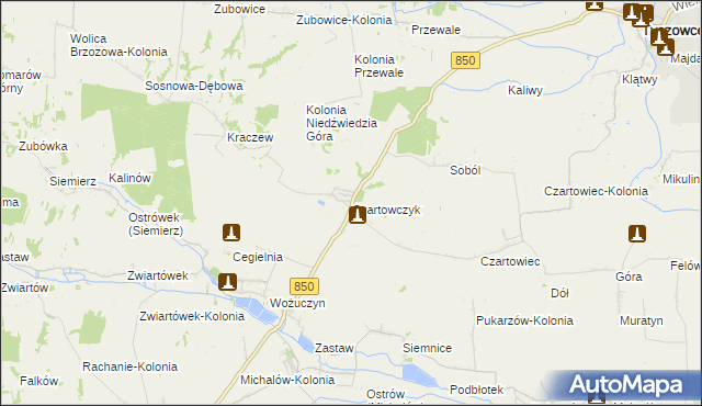 mapa Czartowczyk, Czartowczyk na mapie Targeo