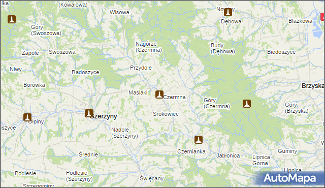 mapa Czermna, Czermna na mapie Targeo