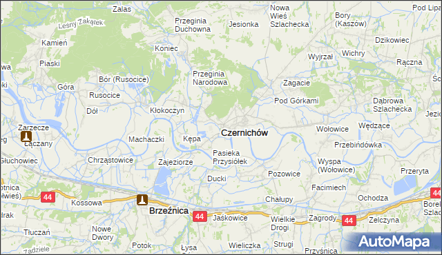 mapa Czernichów powiat krakowski, Czernichów powiat krakowski na mapie Targeo