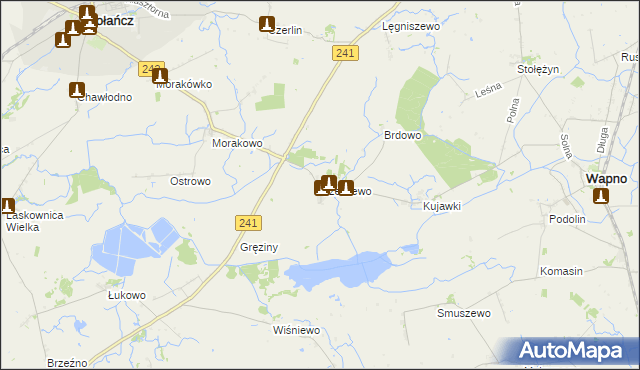 mapa Czeszewo gmina Gołańcz, Czeszewo gmina Gołańcz na mapie Targeo