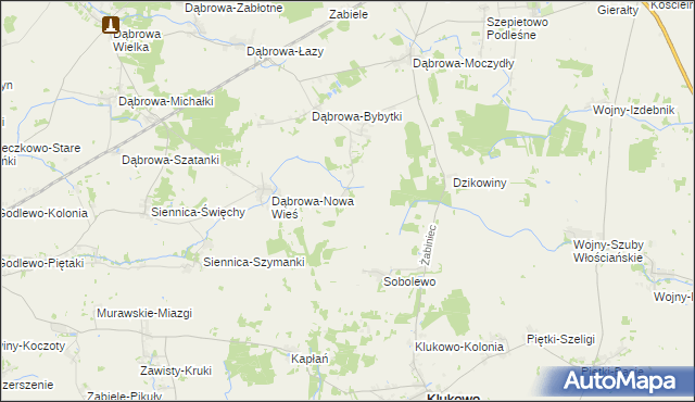 mapa Dąbrowa-Tworki, Dąbrowa-Tworki na mapie Targeo