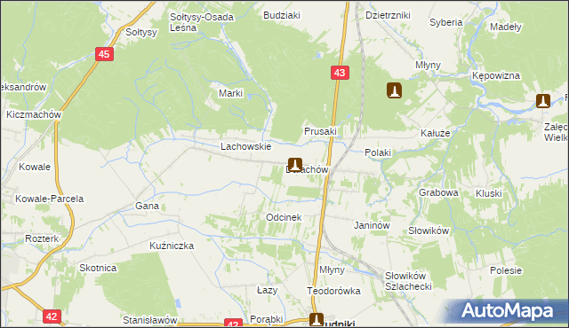 mapa Dalachów, Dalachów na mapie Targeo