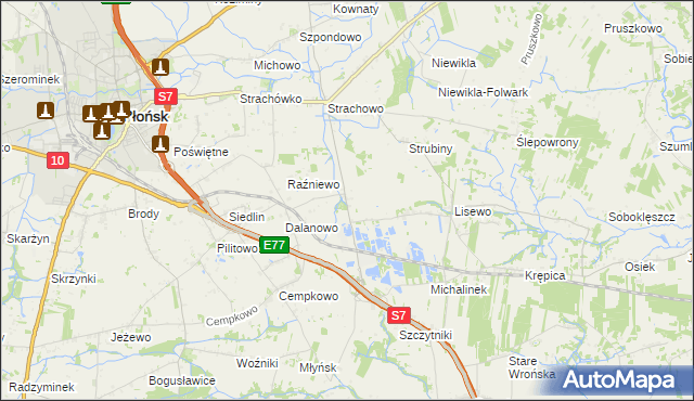 mapa Dalanówek, Dalanówek na mapie Targeo