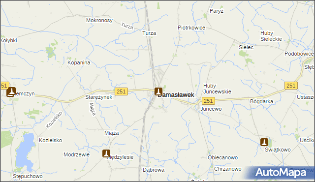 mapa Damasławek, Damasławek na mapie Targeo