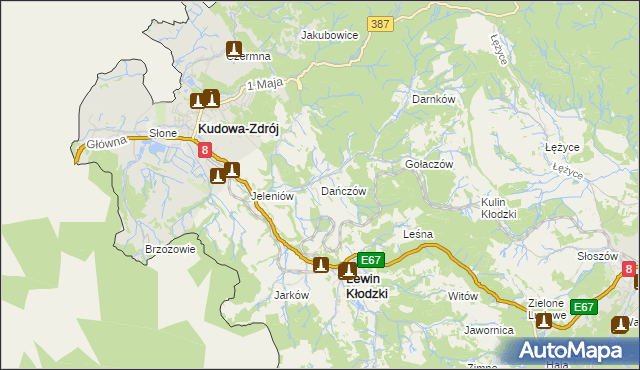mapa Dańczów, Dańczów na mapie Targeo