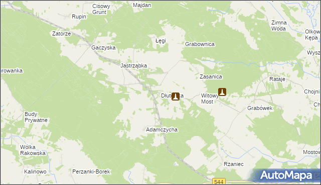 mapa Dłutówka, Dłutówka na mapie Targeo