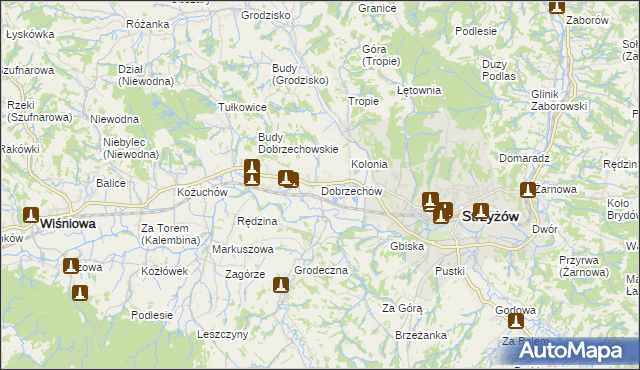 mapa Dobrzechów, Dobrzechów na mapie Targeo