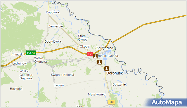 mapa Dorohusk-Osada, Dorohusk-Osada na mapie Targeo