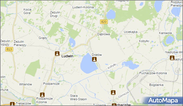 mapa Dratów, Dratów na mapie Targeo