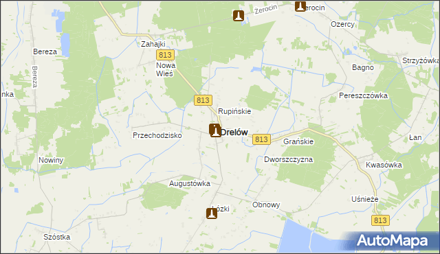 mapa Drelów, Drelów na mapie Targeo