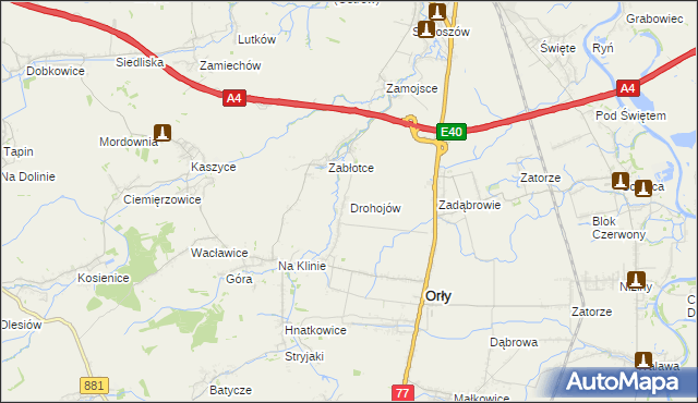 mapa Drohojów, Drohojów na mapie Targeo