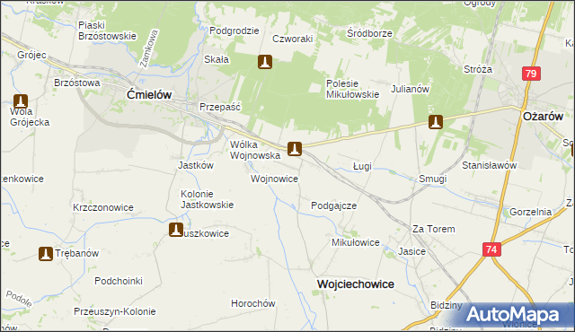 mapa Drygulec, Drygulec na mapie Targeo