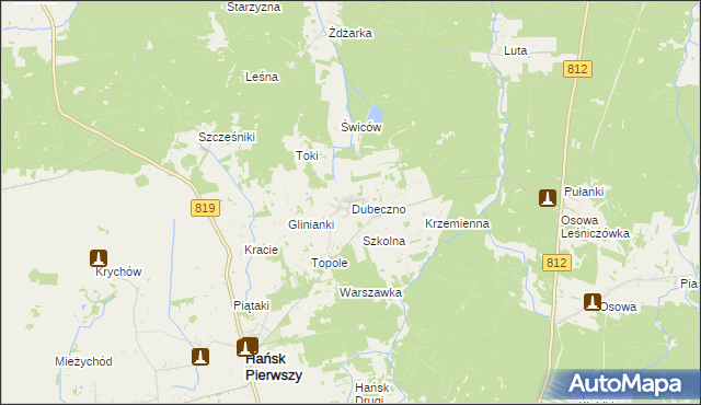mapa Dubeczno, Dubeczno na mapie Targeo