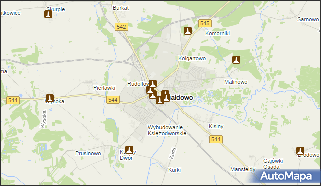 mapa Działdowo, Działdowo na mapie Targeo