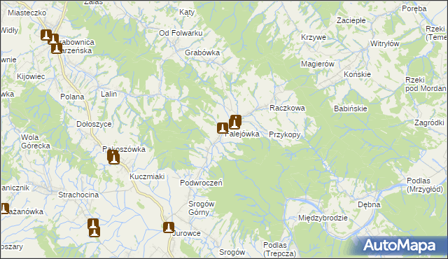 mapa Falejówka, Falejówka na mapie Targeo