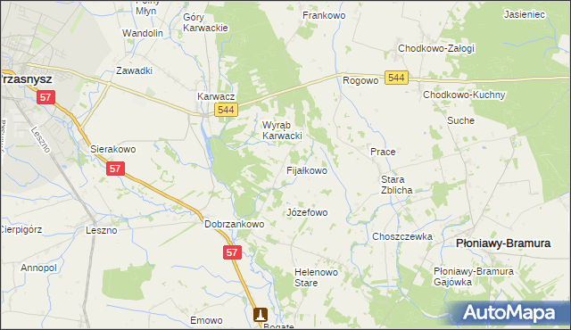 mapa Fijałkowo, Fijałkowo na mapie Targeo