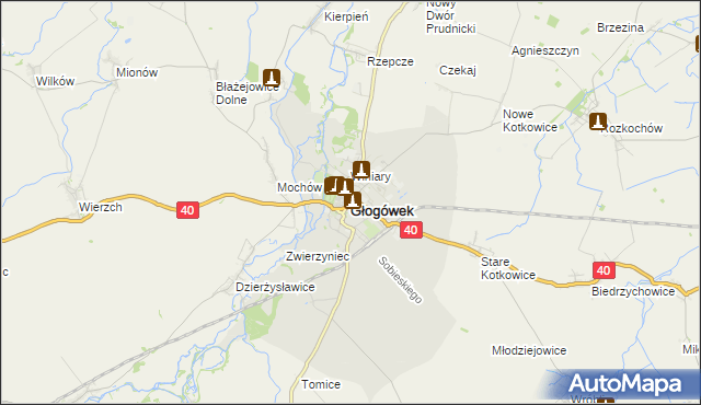 mapa Głogówek, Głogówek na mapie Targeo