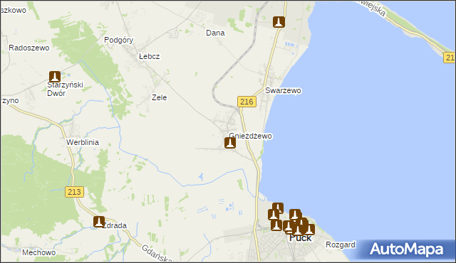 mapa Gnieżdżewo, Gnieżdżewo na mapie Targeo