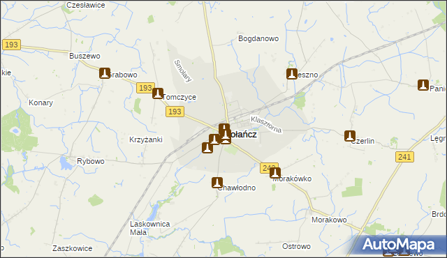 mapa Gołańcz, Gołańcz na mapie Targeo