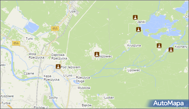 mapa Goliszowiec, Goliszowiec na mapie Targeo