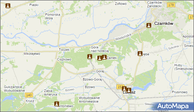mapa Goraj-Zamek, Goraj-Zamek na mapie Targeo