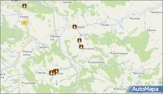 mapa Górczyca, Górczyca na mapie Targeo