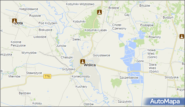 mapa Gorysławice, Gorysławice na mapie Targeo